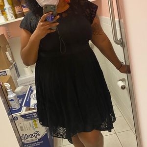 Black dress with lace